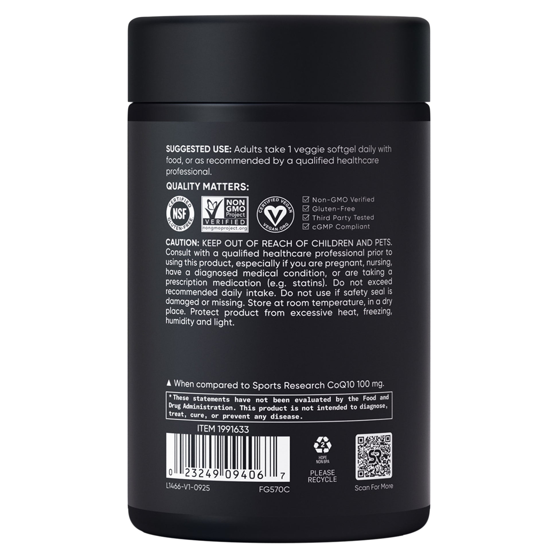 Sports Research Coq10 200Mg, 150Ct
