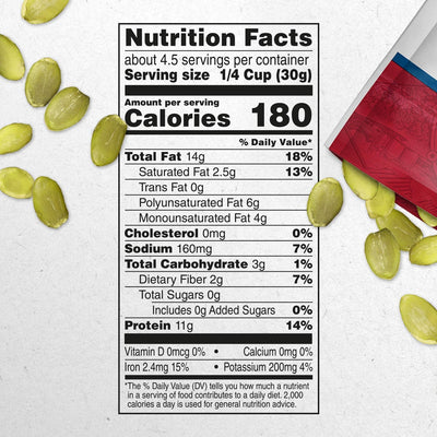 DAVID Sea Salt Pumpkin Pepitas Seeds, Keto Friendly, 5 Oz Resealable Bag