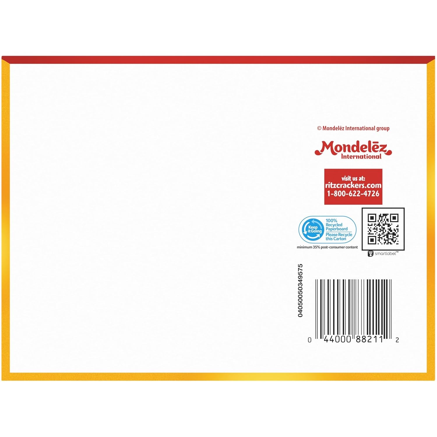 RITZ Cheese Sandwich Crackers, Lunch Snacks, 8 Ct. Case of 6