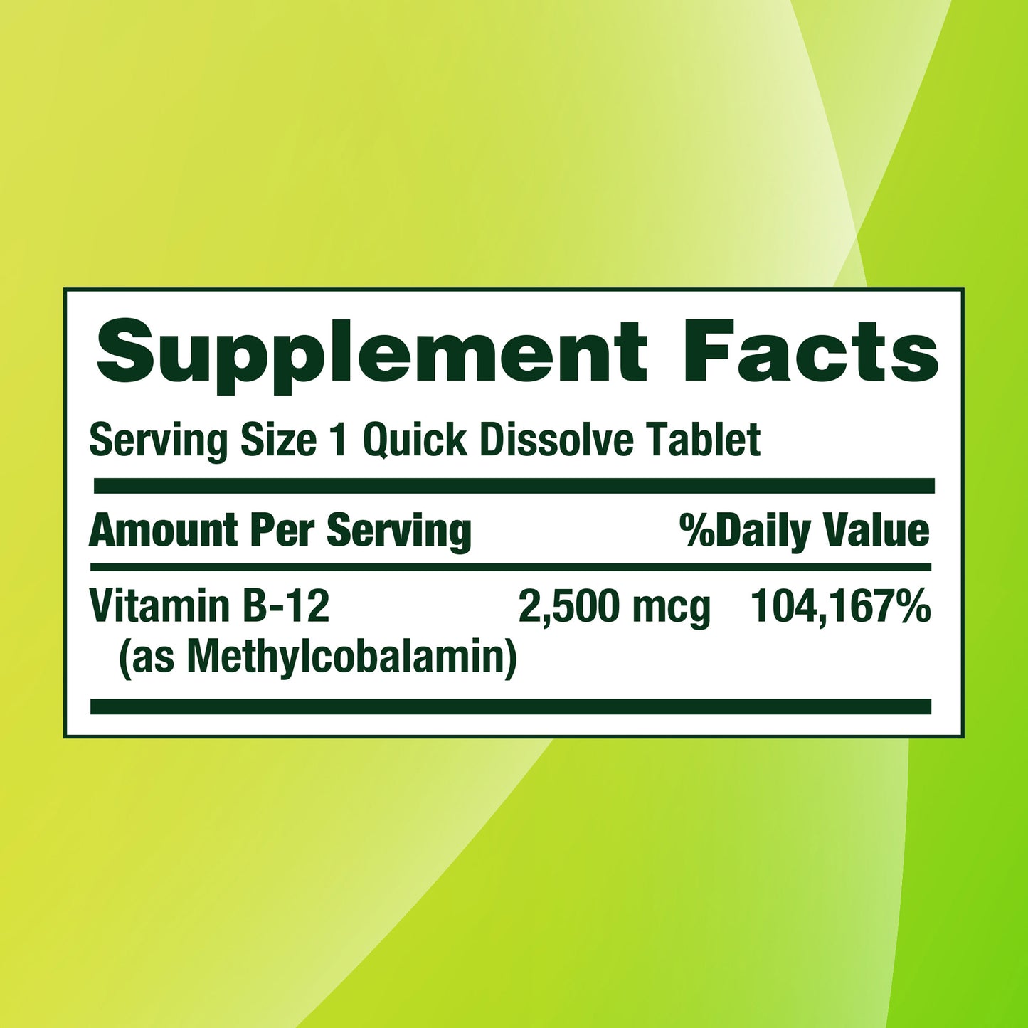 Nature'S Bounty Vitamin B-12 2500 Mcg, 300 Quick Dissolve Tablets
