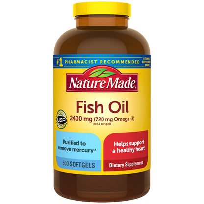 Nature Made Fish Oil 2400 Mg, 300 Softgels