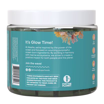 Akasha Superfoods GLOW Sea Moss & Pearl Powder, 2-Pack