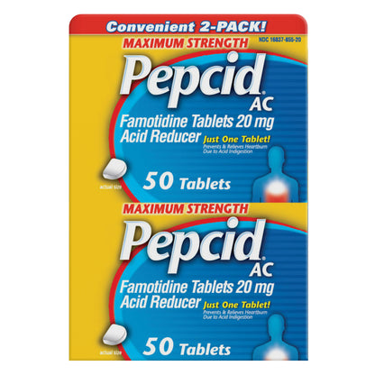Pepcid AC Maximum Strength Famotidine 20 Mg, 100 Tablets