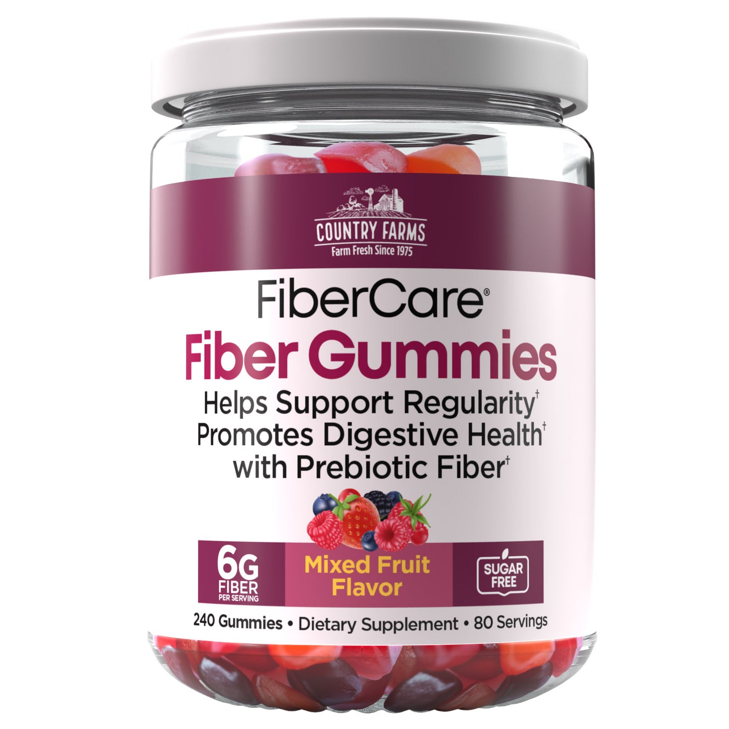 Country Farms Fibercare Fiber Gummies, 240 Gummies