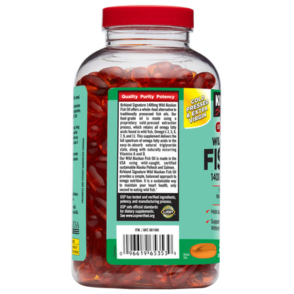 Kirkland Signature Wild Alaskan Fish Oil 1400 Mg, 230 Softgels