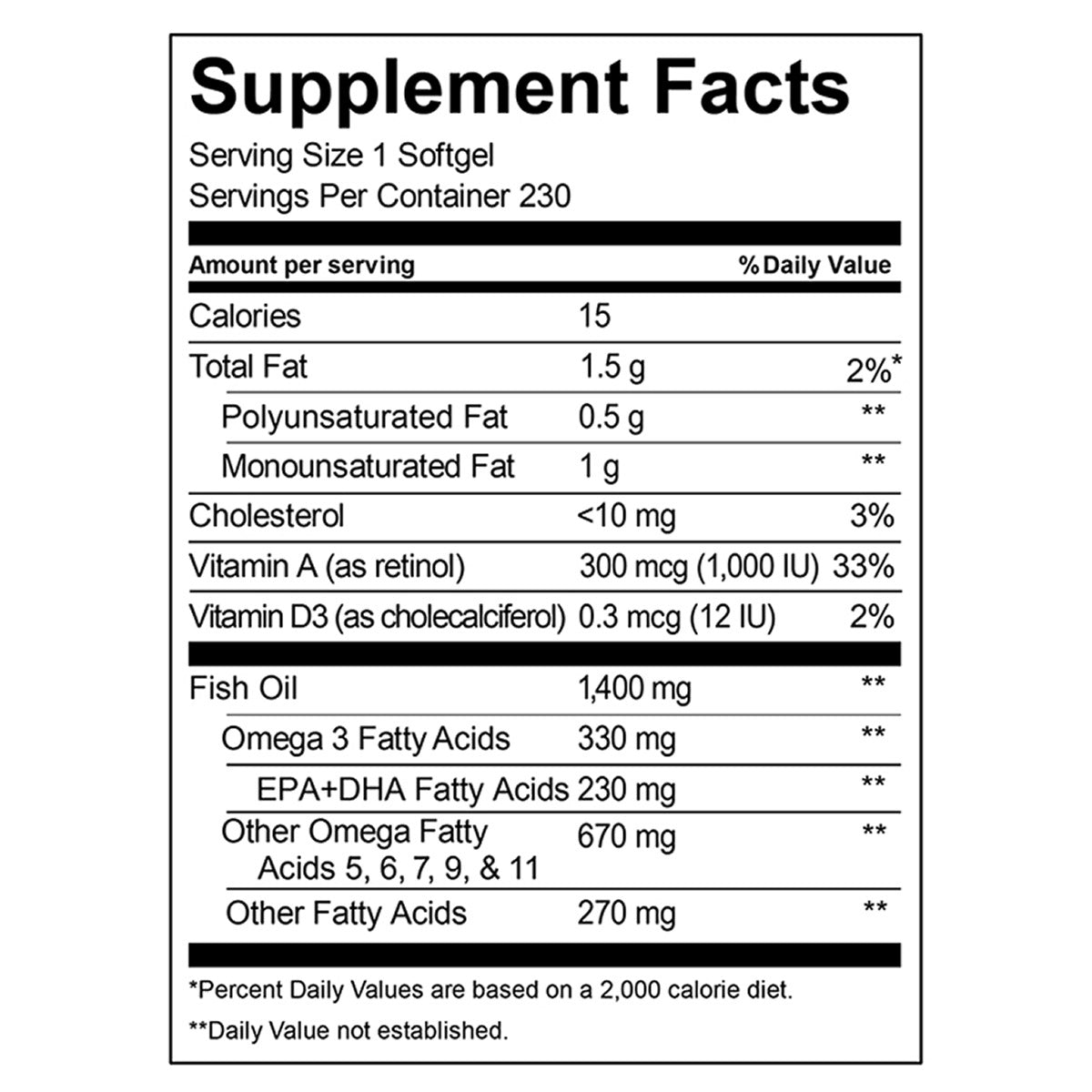 Kirkland Signature Wild Alaskan Fish Oil 1400 Mg, 230 Softgels
