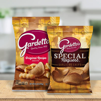 Gardetto'S Snack Mix, Roasted Garlic Rye Chips, 14 Oz