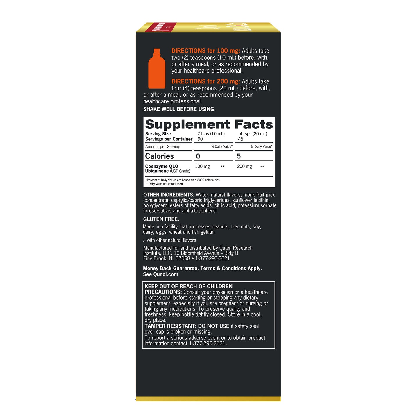 Qunol Liquid Coq10 100 Mg., 30.4 Fluid Ounces