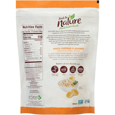 Back to Nature Gluten Free Crackers, White Cheddar Flavored Dipper Crisps - Vegan, Non-Gmo, Crackers for Dipping - Delicious & Quality Snacks, 3.2 Ounce​