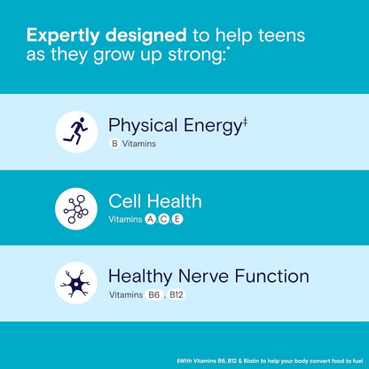 One a Day Teen Boy’S Daily Essentials Multivitamin Gummies, Teen Boy Vitamins with Vitamin C, Vitamin D, Bone Health, Immune Health, Raspberry Natural Flavor, 120 Gummies