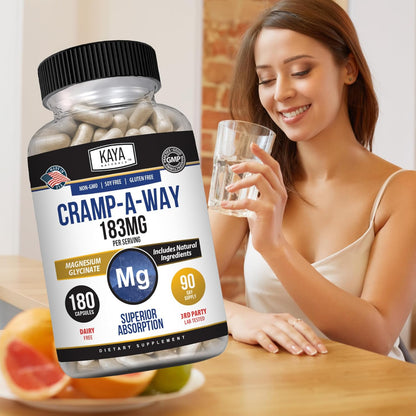 Naturals Cramp-A-Way Magnesium Glycinate 183Mg (180 Count (Pack of 1))