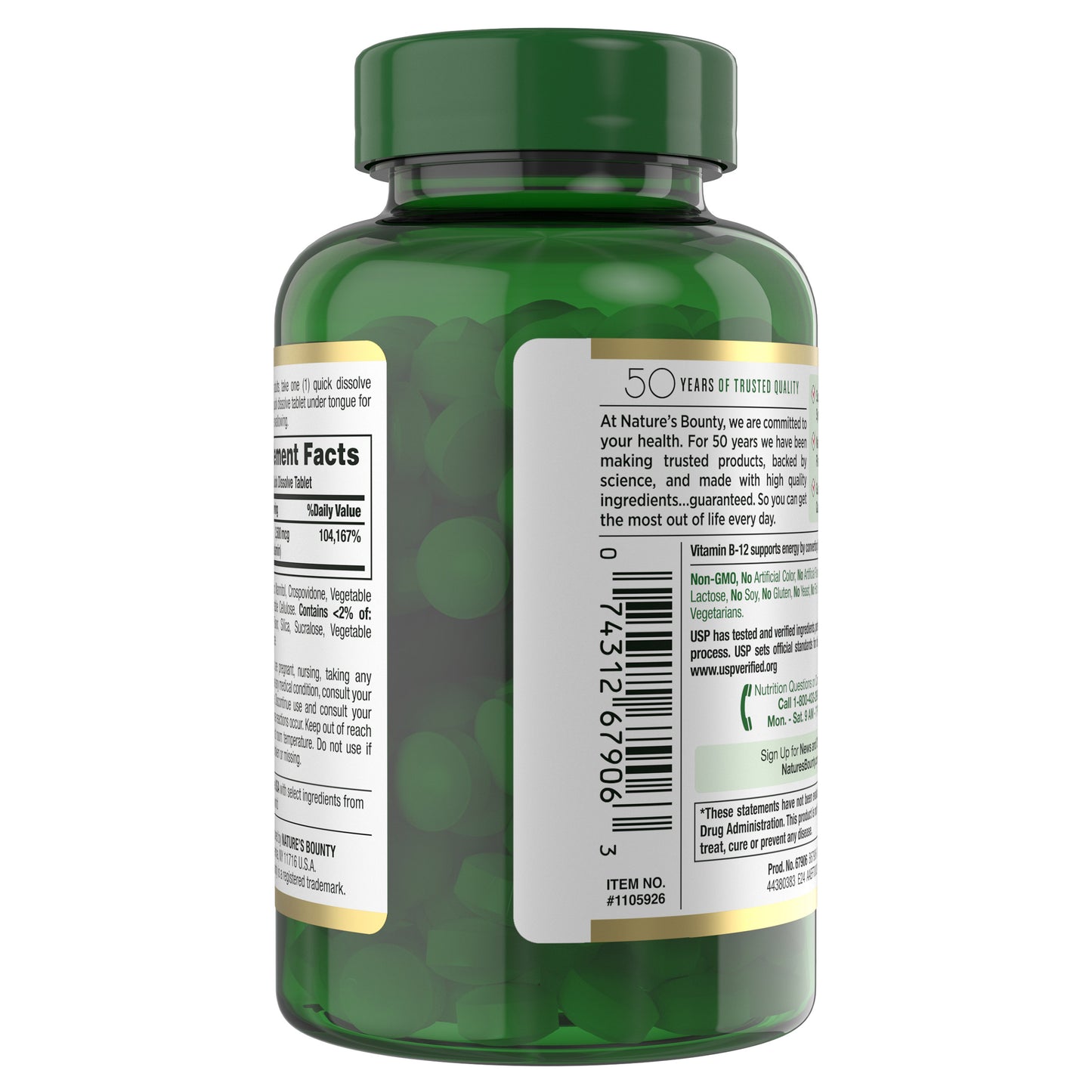 Nature'S Bounty Vitamin B-12 2500 Mcg, 300 Quick Dissolve Tablets