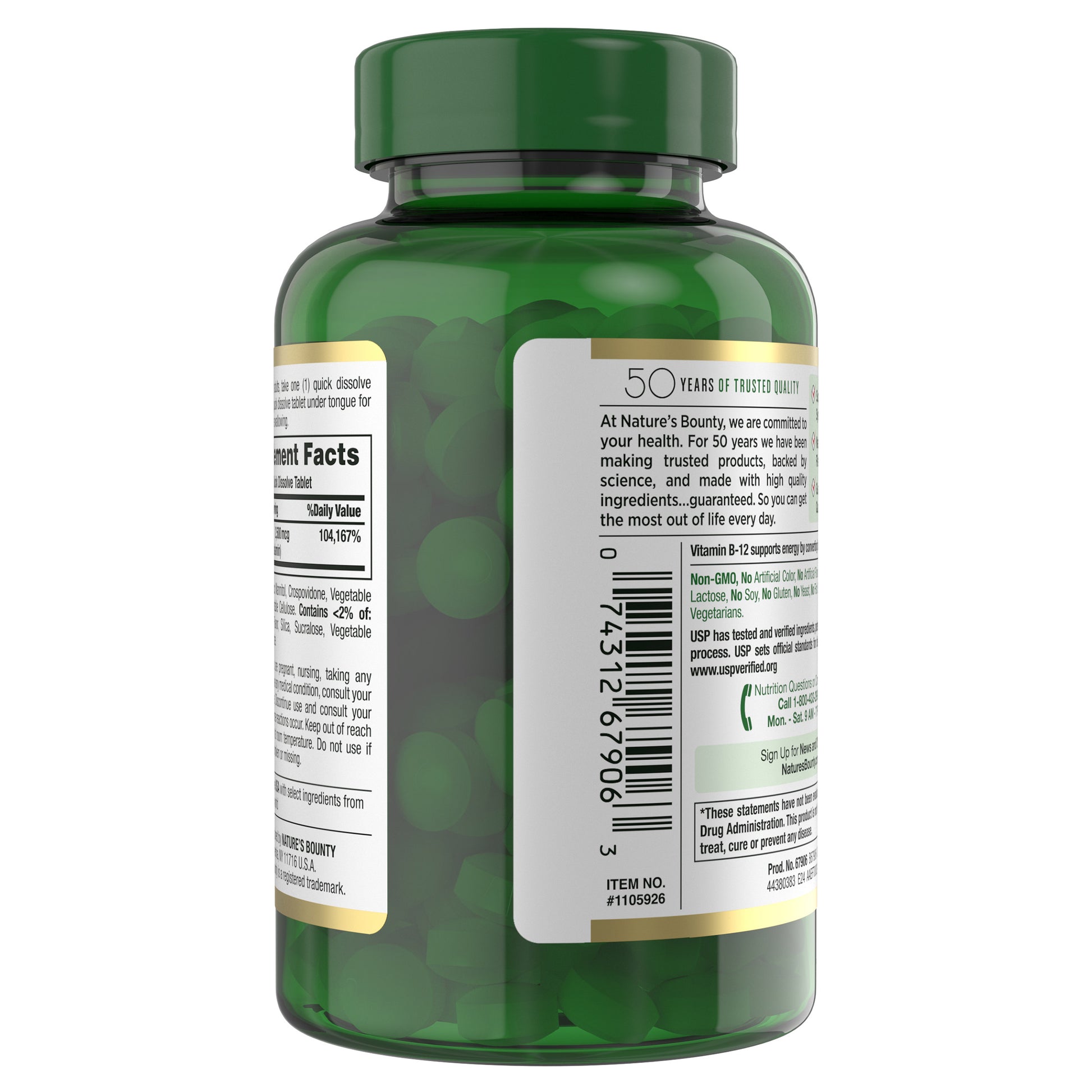 Nature'S Bounty Vitamin B-12 2500 Mcg, 300 Quick Dissolve Tablets