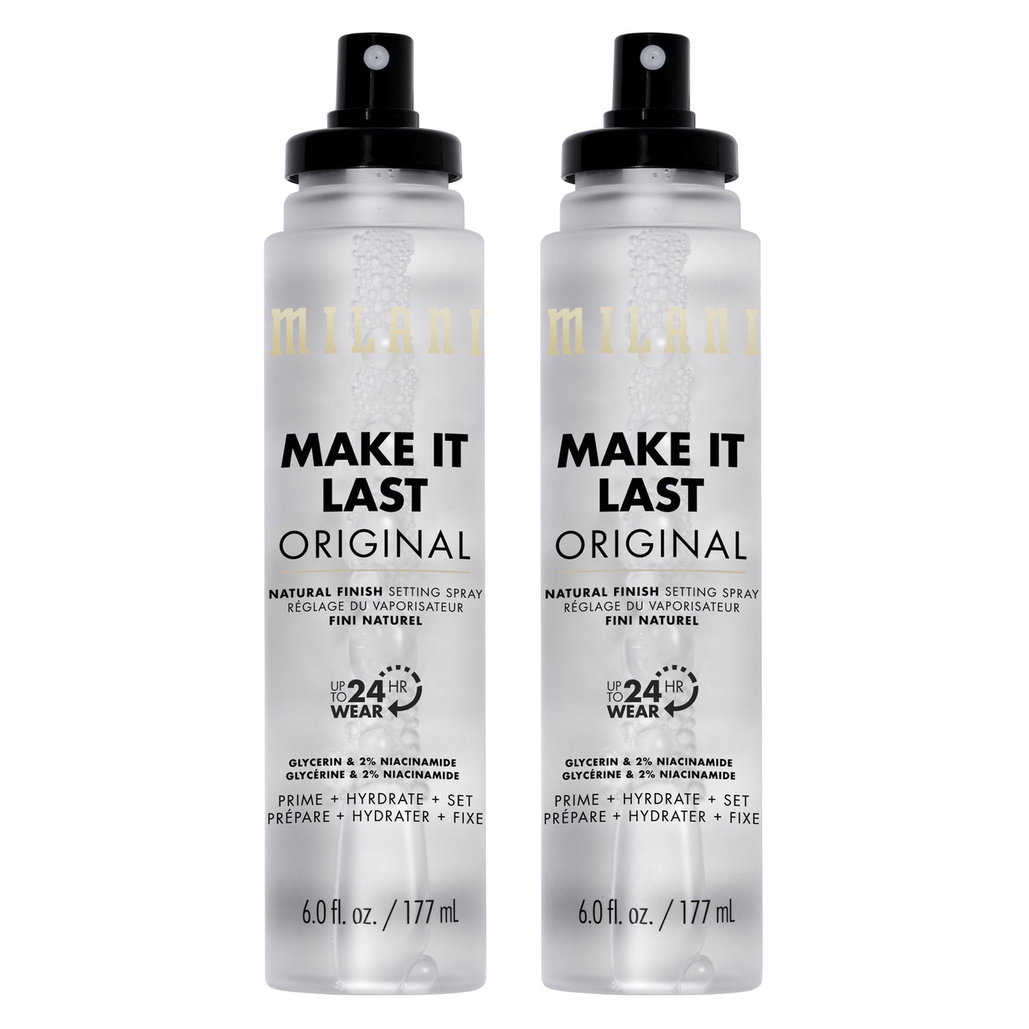 Milani Make It Last Original Natural Finish Setting Spray, 6.0 Fl Oz, 2-Pack