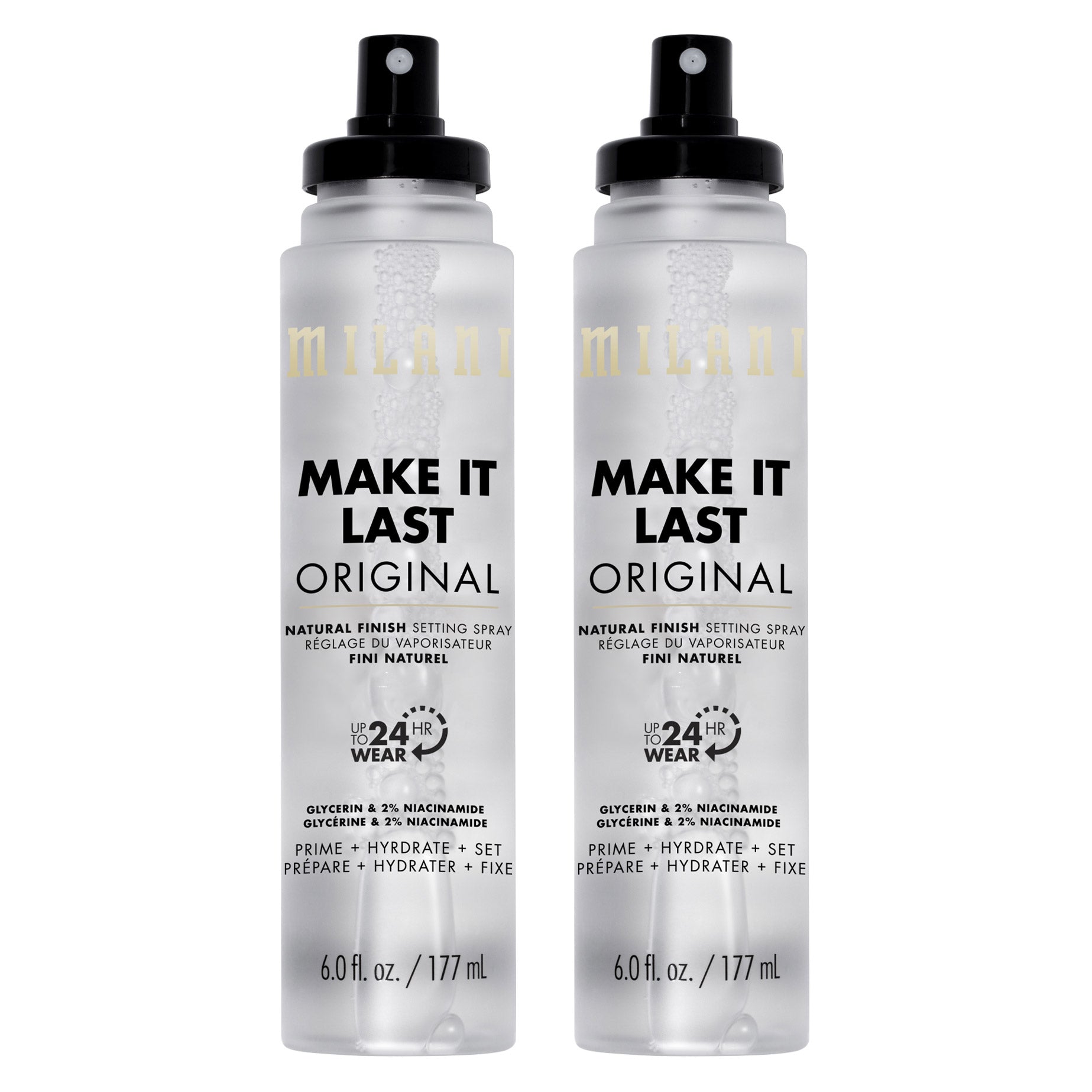 Milani Make It Last Original Natural Finish Setting Spray, 6.0 Fl Oz, 2-Pack