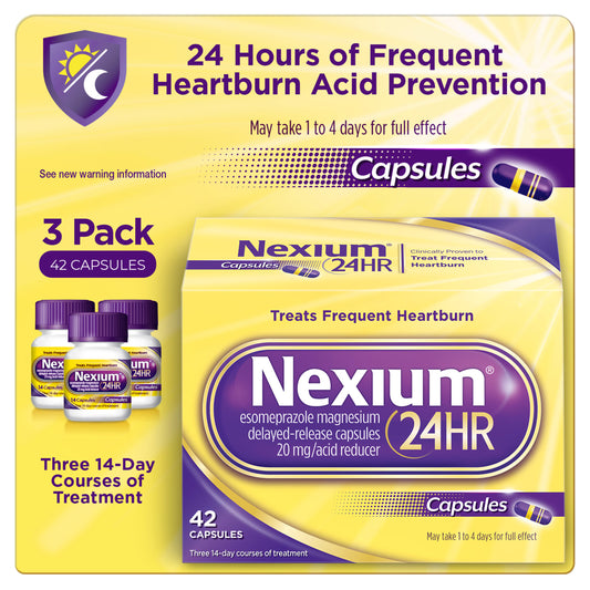 Nexium 24HR Acid Reducer 20 Mg., 42 Capsules