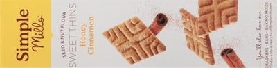 Simple Mills Sweet Thins Cookies, Seed and Nut Flour, Honey Cinnamon - Gluten Free, Paleo Friendly, Healthy Snacks, 4.25 Ounce (Pack of 1)
