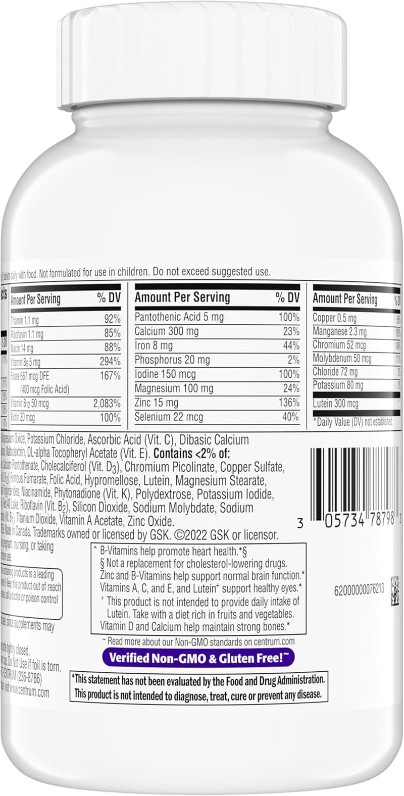 Centrum Minis Silver Women'S Multivitamin for Women 50 Plus, Multimineral Supplement with Vitamin D3, B Vitamins, Non-Gmo Ingredients, Supports Memory and Cognition in Older Adults - 280 Ct