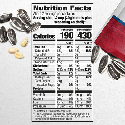 DAVID Roasted and Salted Buffalo Style Ranch Jumbo Sunflower Seeds, 5.25 Oz