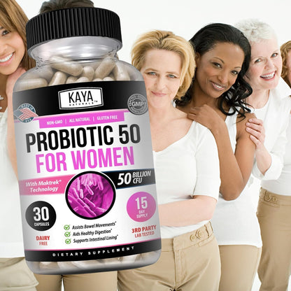 Naturals Probiotic 50 Billion CFU - Probiotics for Women, Probiotics for Men and Adults, Natural - Gut Health & Immune Support Supplement - Provides Digestive Support - 30 Vegetable Capsules