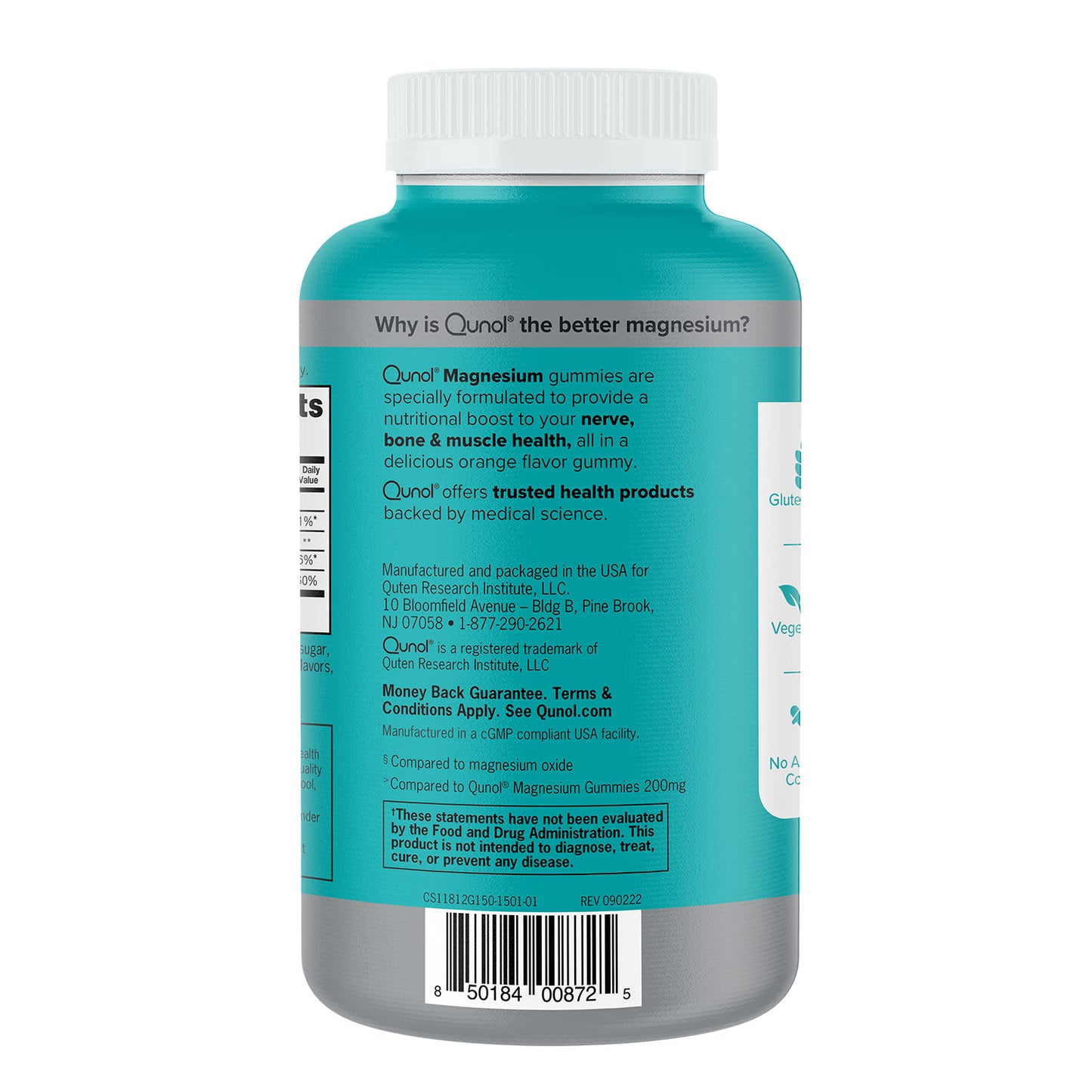 Qunol Magnesium Extra Strength 250 Mg, 150 Gummies