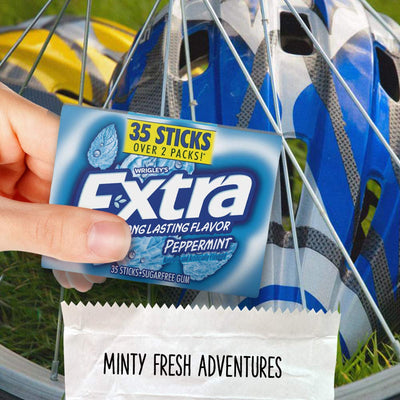 WRIGLEYS EXTRA PEPPERMINT CHEWING GUM SUGAR FREE STICK RP 35 CT
