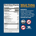 Wild Planet Ready-To-Eat Wild Tuna White Bean Salad with Organic Chickpeas, Carrots, Red Peppers & Green Olives 5.6Oz, Pack of 1