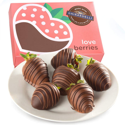 Home Delivery Made with Ghirardelli Chocolate Covered Strawberries - 6 Berries 