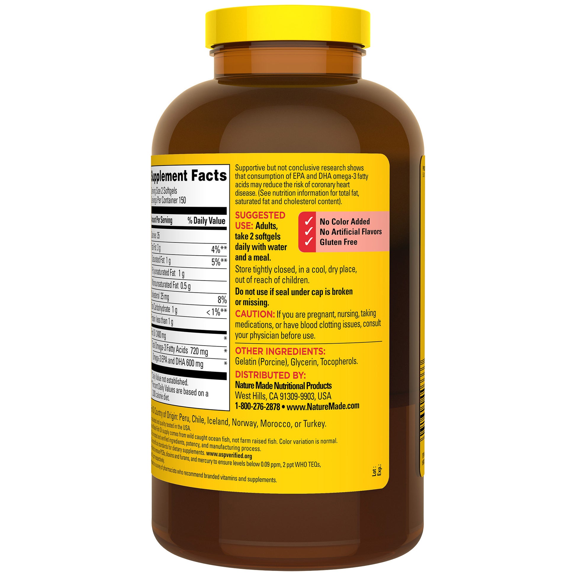 Nature Made Fish Oil 2400 Mg, 300 Softgels