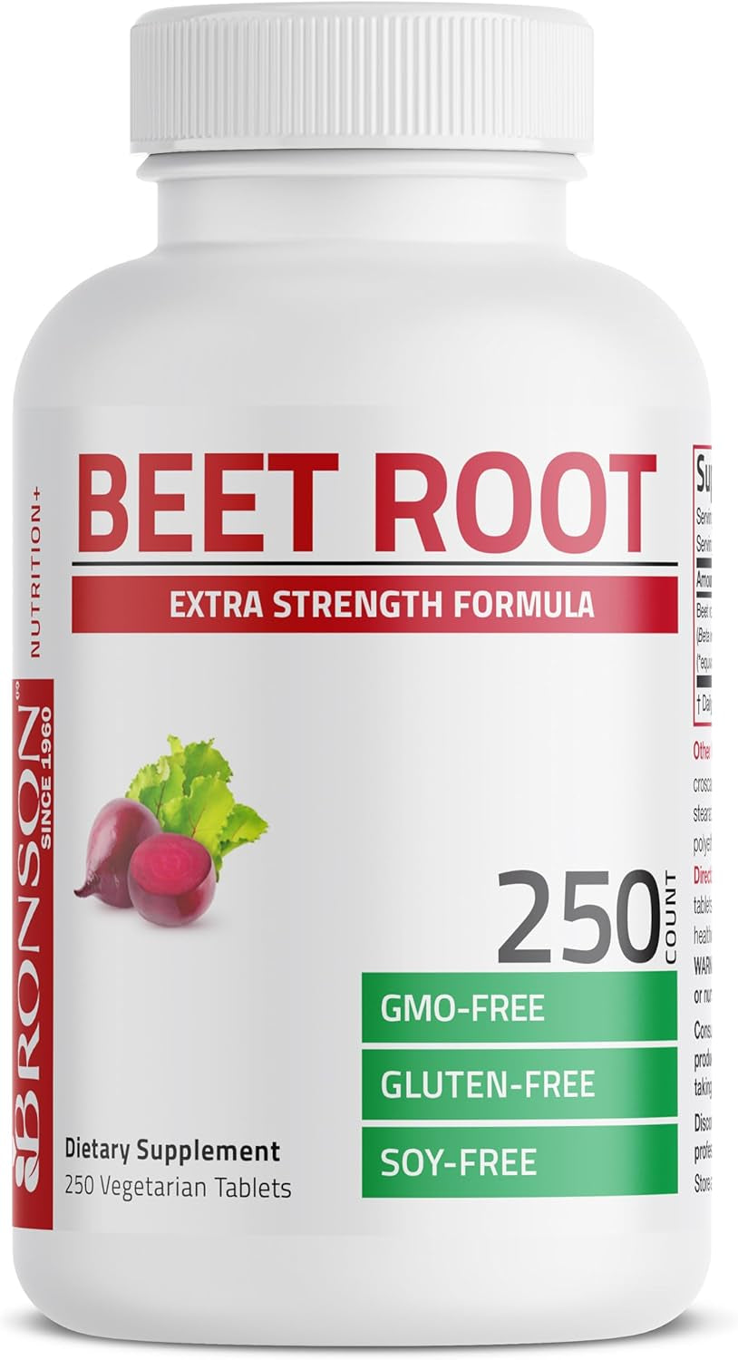 Bronson Beet Root Extra Strength, Non-Gmo, 250 Vegetarian Tablets
