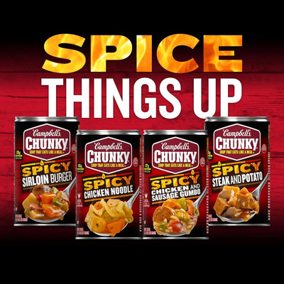 Campbell'S Chunky Soup, Spicy Chicken Noodle Soup, 18.6 Oz Can