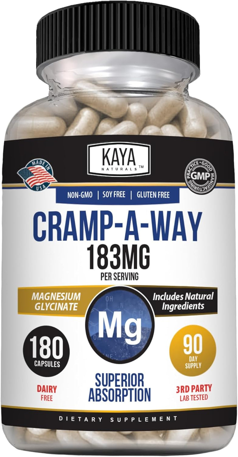 Naturals Cramp-A-Way Magnesium Glycinate 183Mg (180 Count (Pack of 1))