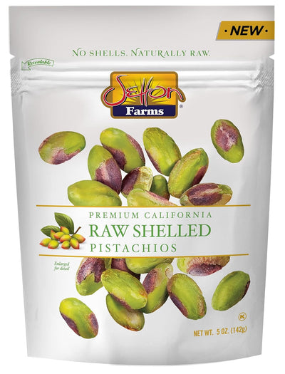 Setton Farms Naturally Raw Shelled Pistachios, No Shell, Non-Gmo Project Verified, Certified Gluten Free, Vegan and Kosher, Heart Healthy Snack, 5 Oz