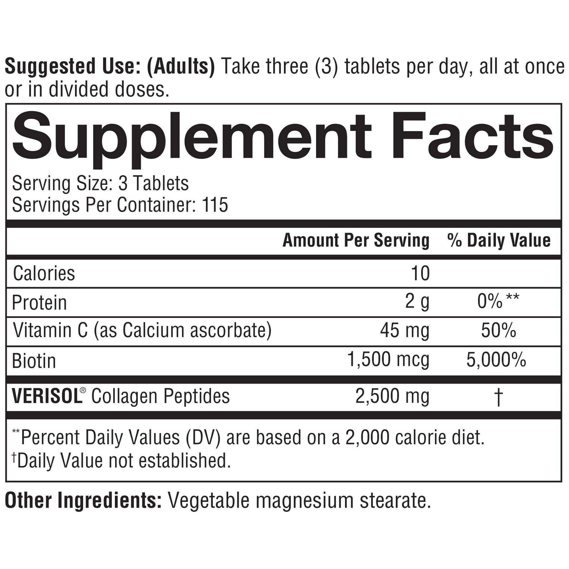 Youtheory Concentrated Effect Verisol Collagen with Biotin, 345 Count