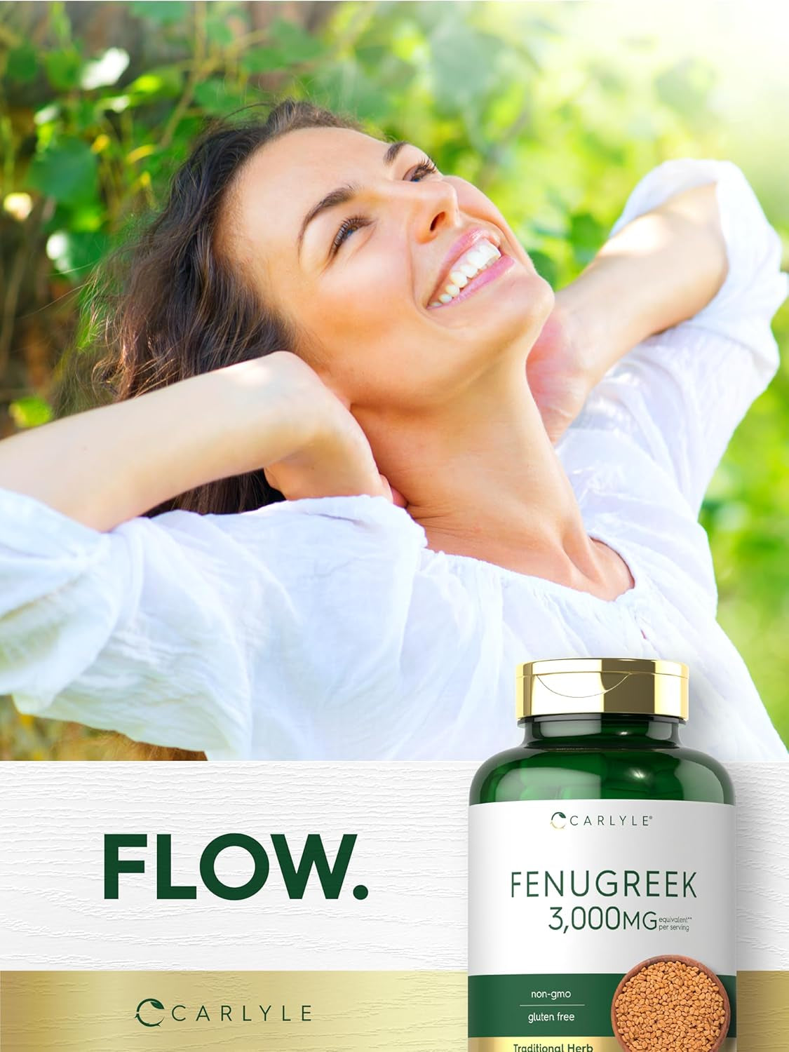 Carlyle Fenugreek Capsules | 300 Count | Non-Gmo & Gluten Free Extract | Fenugreek Seeds