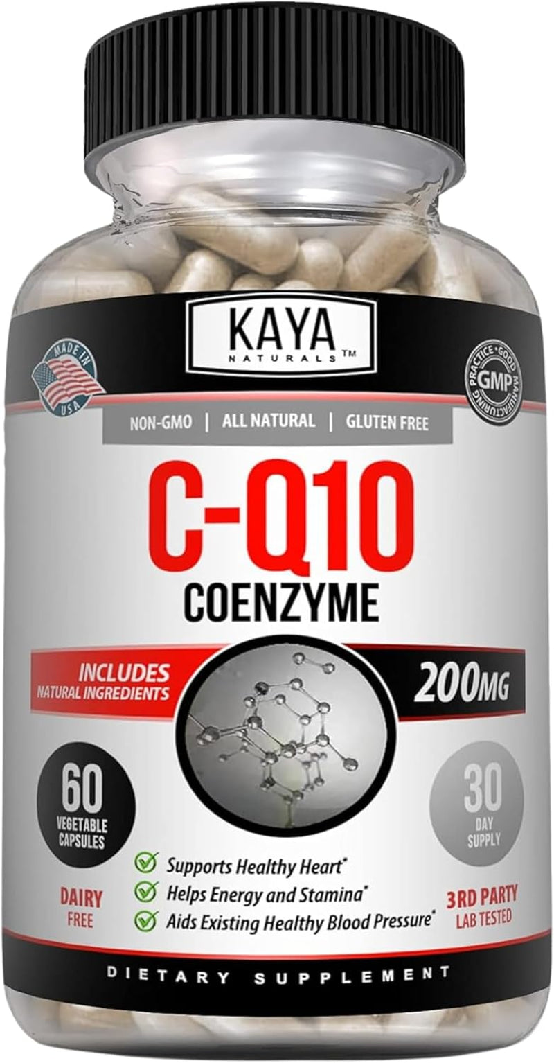 Naturals - Coq10 Power Antioxidant Supplement for Vascular, Heart Health, Healthy Blood Pressure Levels, and Immune Function - Restores Daily Cellular and Energy Production - 60 Veggie Capsules