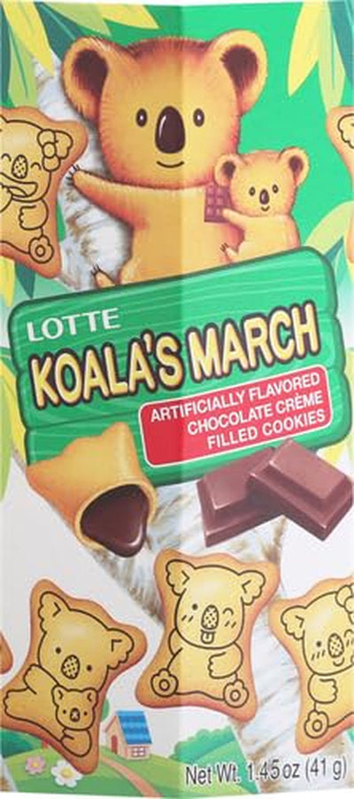 Lotte Koala'S March Cookie with Chocolate Cream, 1.45 Oz