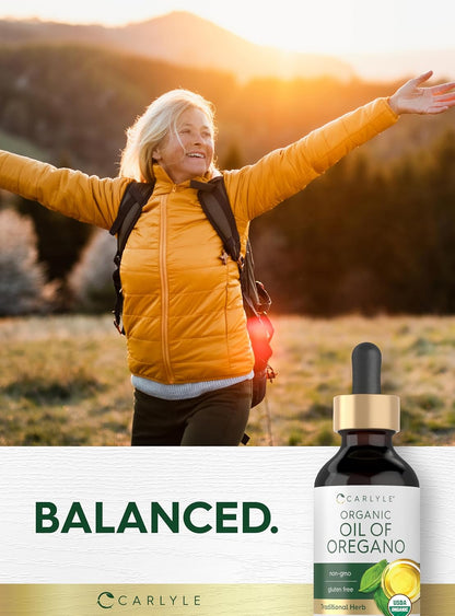 Carlyle Organic Oil of Oregano Liquid Drops | 2 Fl Oz | Vegan Herbal Supplement | Non-Gmo, Gluten Free