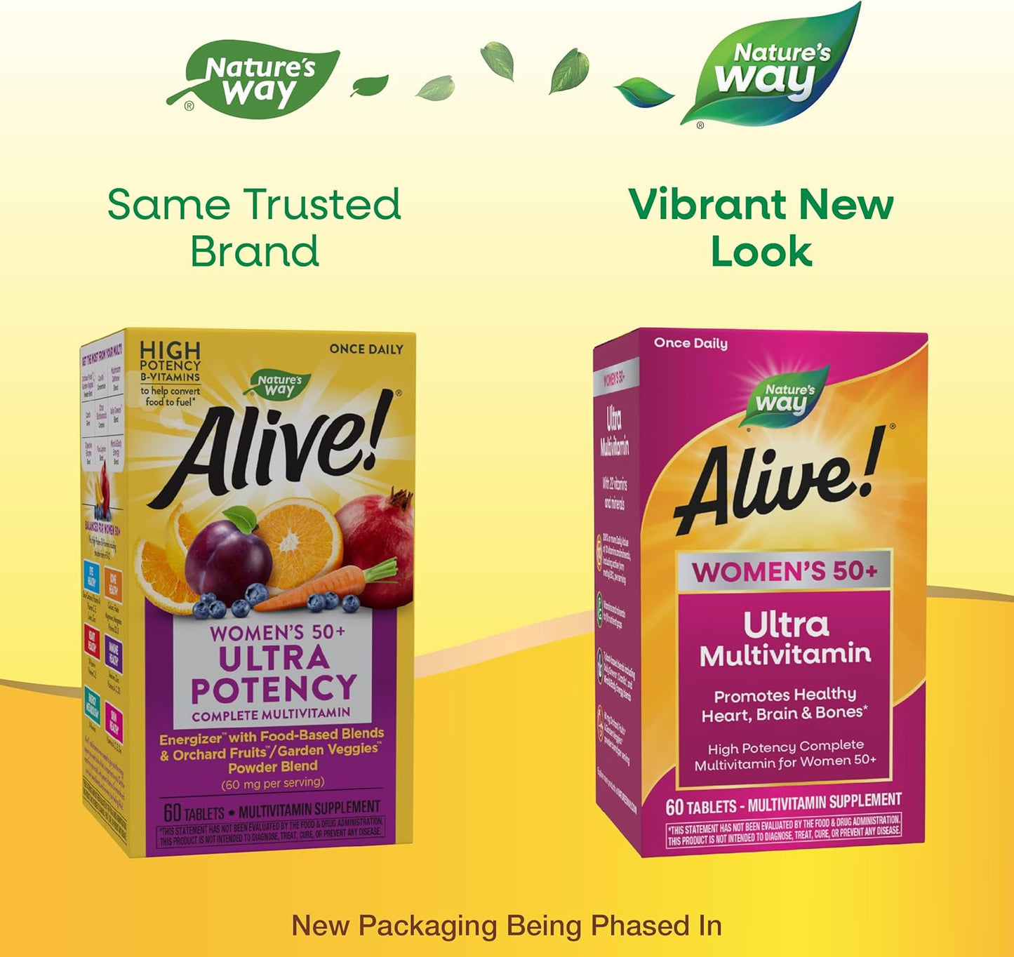 Nature’S Way Alive! Women’S 50+ Ultra  Complete Multivitamin, High  Formula, Supports Whole Body Wellness & Healthy Aging*, 60 Tablets