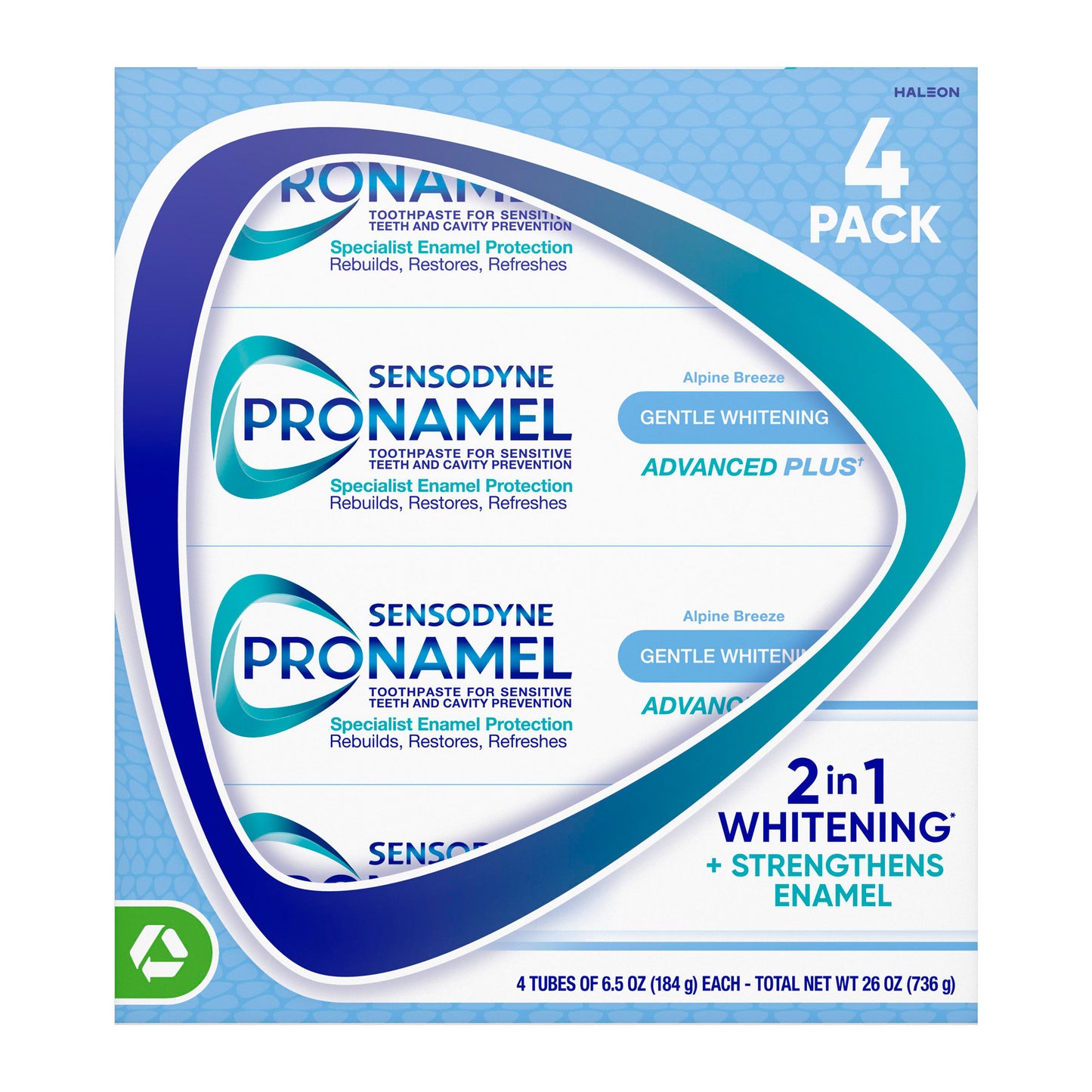 SENSODYNE Pronamel Gentle Whitening Advanced Toothpaste, 6.5 Oz, 4-Pack