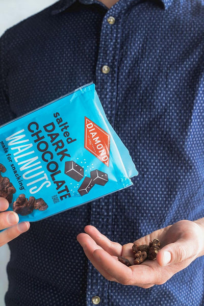 Diamond of California Salted Dark Chocolate Walnuts, 4 Oz, 1 Pack