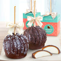Home Delivery Dark Chocolate Covered Caramel Apples Pair 