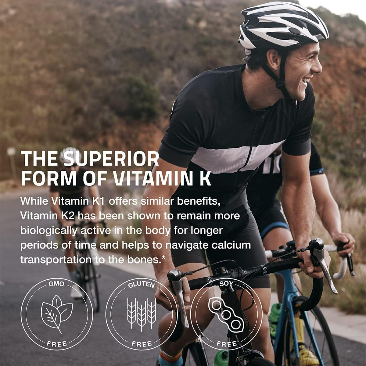 Bronson Vitamin K2 as MK-7 Menaquinone 100 Mcg Non-Gmo, 120 Capsules