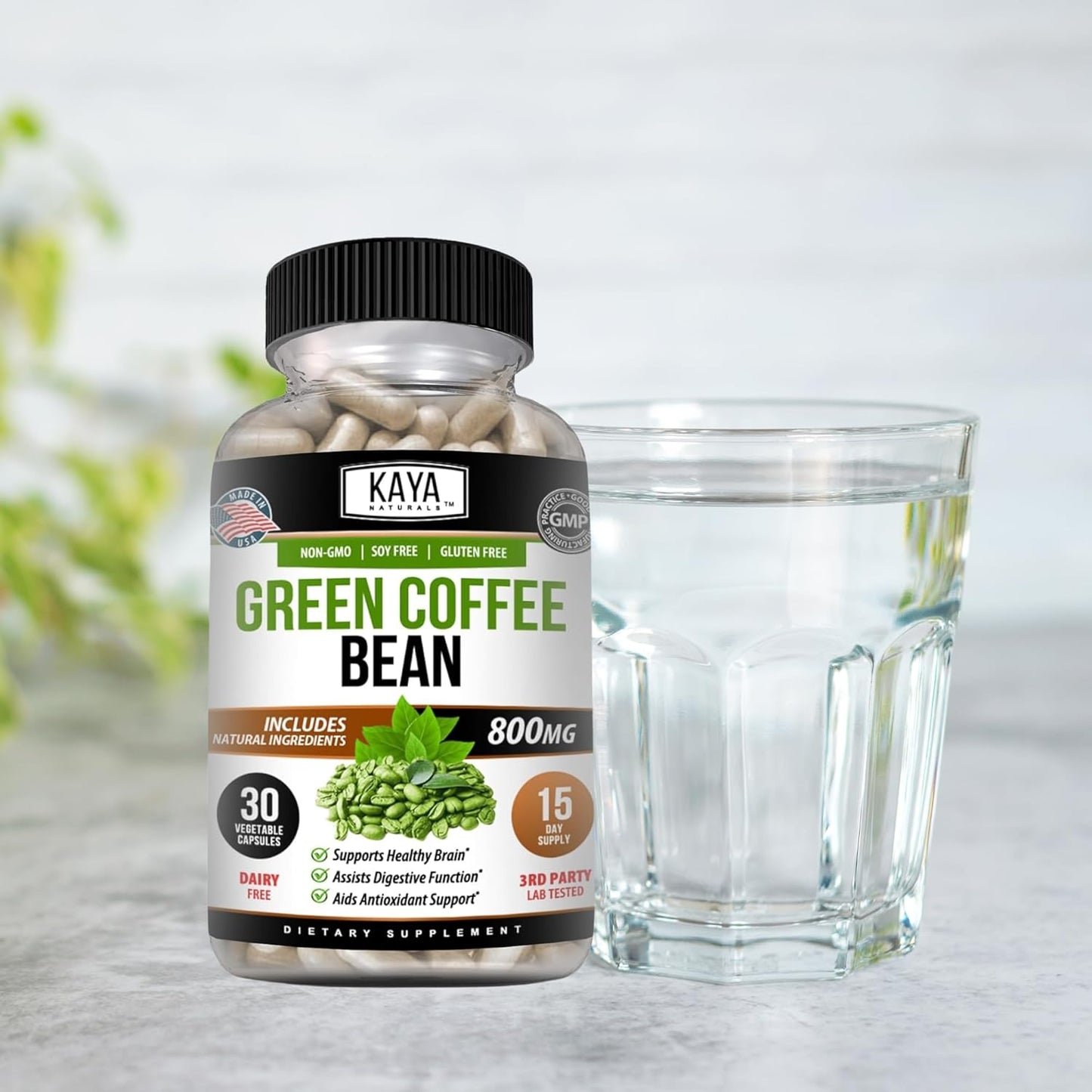 Naturals Green Coffee Bean Extract - Non-Gmo, Gluten-Free Supplement (30 Count (Pack of 1)