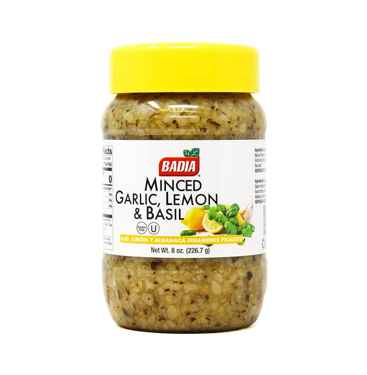 Badia Minced Garlic, Lemon & Basil 8 Oz Case of 12