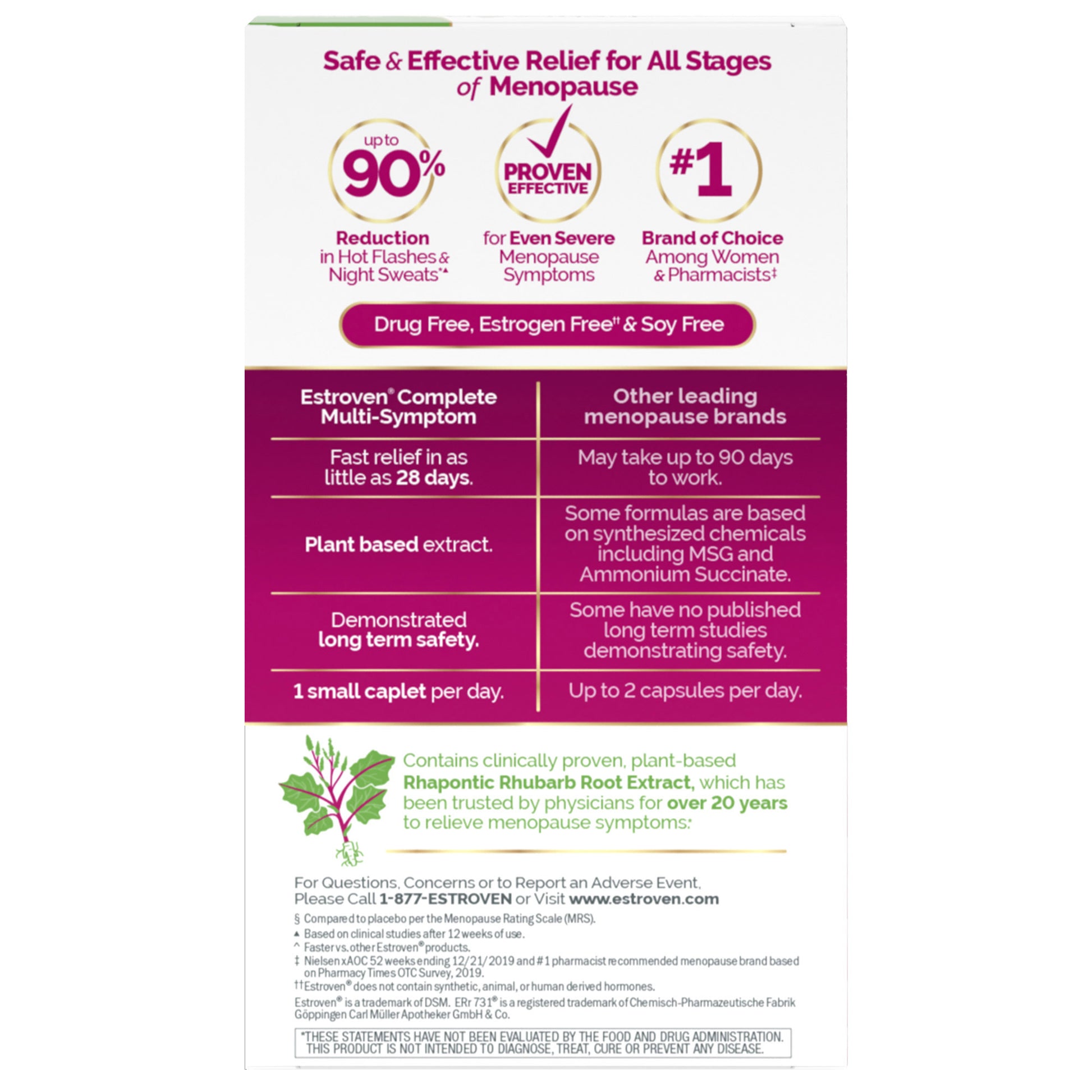 Estroven Complete Multi-Symptom Menopause Relief, 84 Caplets