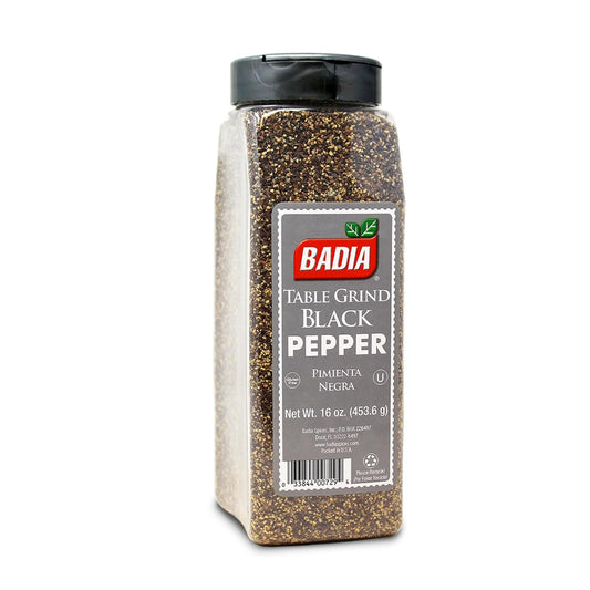 Badia Black Pepper Table Grind, 16 Oz -Case of 6