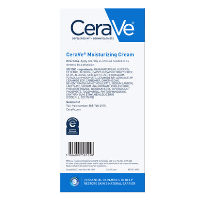 Cerave Moisturizing Cream Interchangeable Multi-Pack, 16 Oz Jar with Pump + 16 Oz Jar