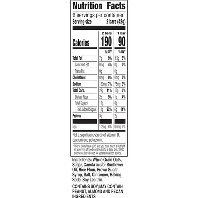 Nature Valley Granola Bars Crunchy, Cinnamon, 8.94 Oz