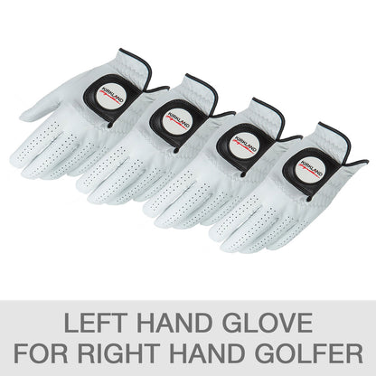 Kirkland Signature Leather Golf Glove, Right Handed, 4-Pack